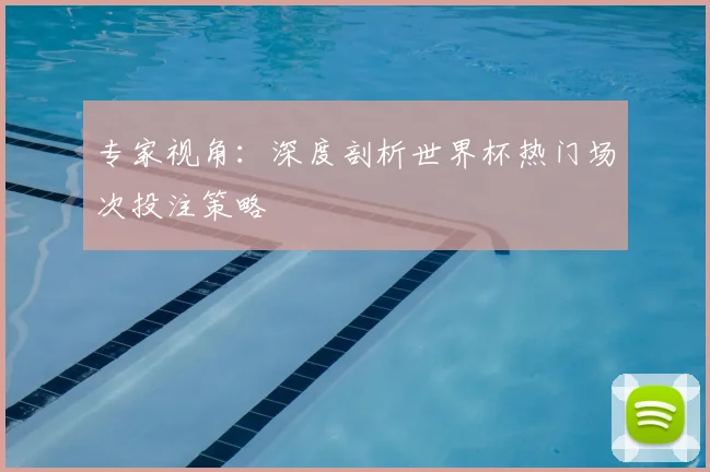 专家视角：深度剖析世界杯热门场次投注策略